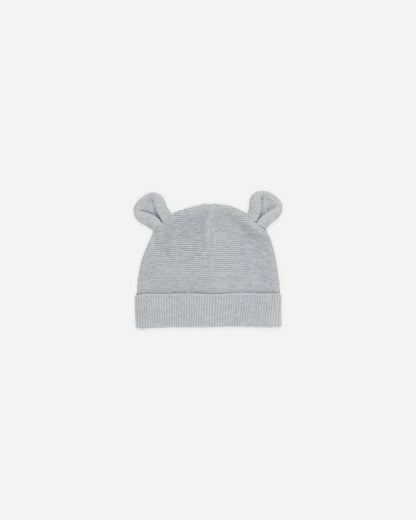 Baby Bear Beanie | Heathered Dusty Blue | Quincy Mae