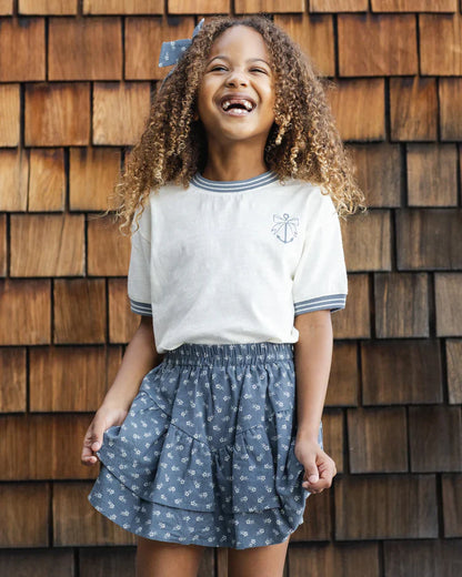 Tiered Mini Skirt | Ditsy | Rylee & Cru