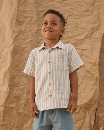 Collared Short Sleeve Shirt | Nautical  Stripe | Rylee & Cru