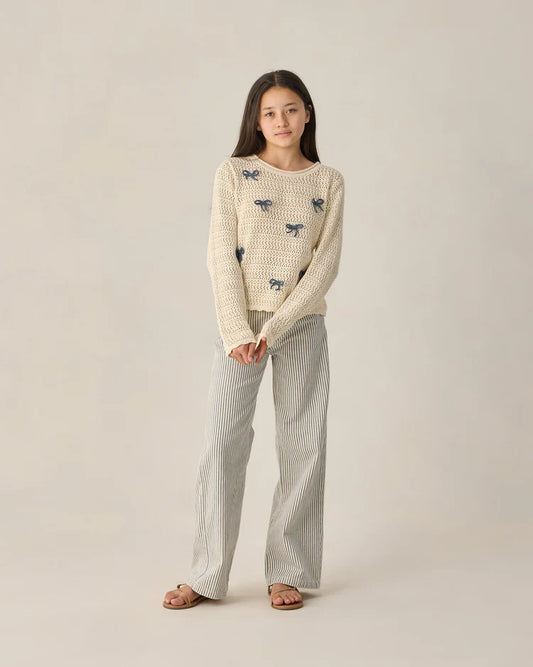 Teen Crochet Knit Pullover | Bows | Rylee & Cru