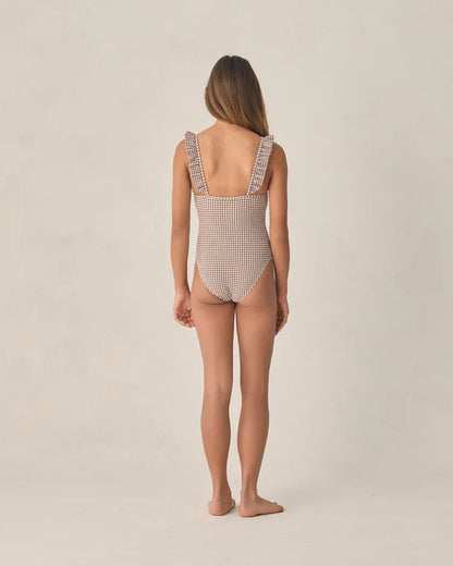 Teen Sky One-Piece | Chocolate Houndstooth | Rylee & Cru