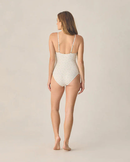 Women's Keyhole One-Piece | Green Fleur | Rylee & Cru