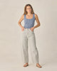 Ladies Ribbed Tank | Heathered Marine | Rylee & Cru