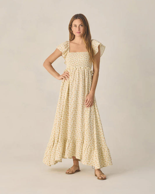 Francesca Dress | Yellow Floral | Rylee & Cru