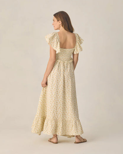 Francesca Dress | Yellow Floral | Rylee & Cru