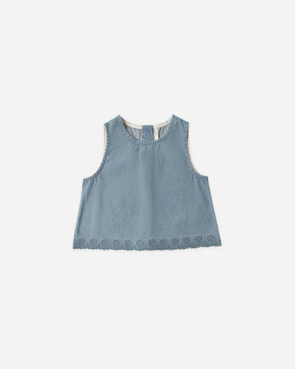 Aaron Top | Washed Blue | Rylee & Cru