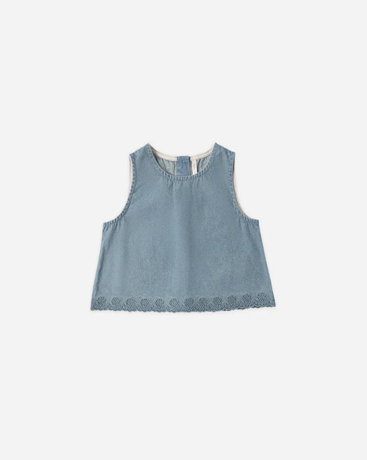 Aaron Top | Washed Blue | Rylee & Cru