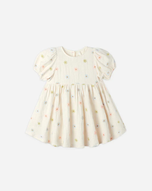 Marley Dress | Embroidered Daisies | Rylee & Cru