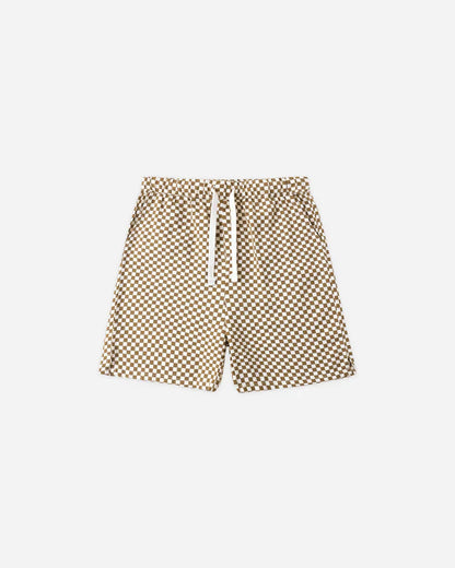 Perry Short | Ocre Check | Rylee & Cru