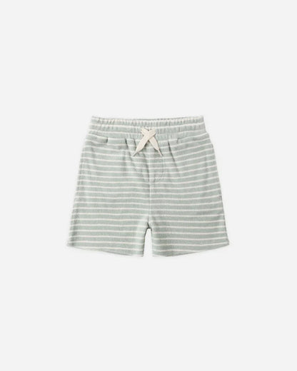 Terry Boys Short | Seafoam Stripe | Rylee & Cru