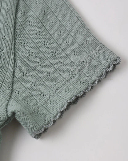 Pointelle Tee | Sea Green | Rylee & Cru