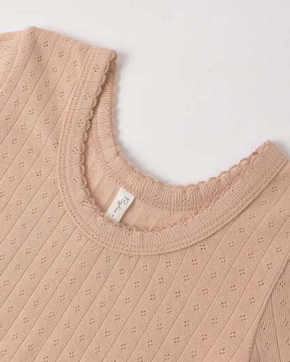 Pointelle Tee | Melon | Rylee & Cru