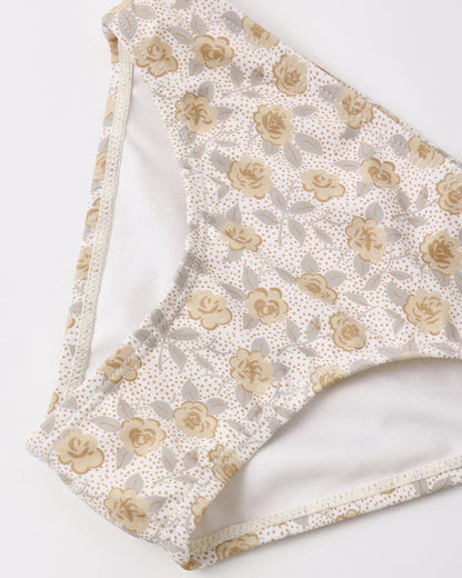 Crop Rashguard Set | Yellow Floral | Rylee & Cru