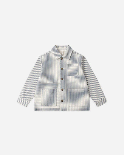 Denim Jacket | Railroad Stripe | Rylee & Cru