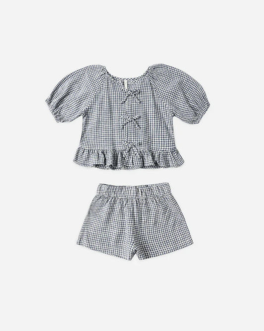 Juniper Set | Marine Gingham | Rylee & Cru