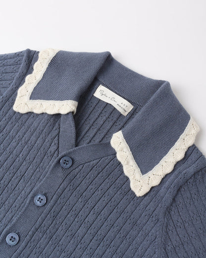 Sloane Knit Top | Marine | Rylee & Cru