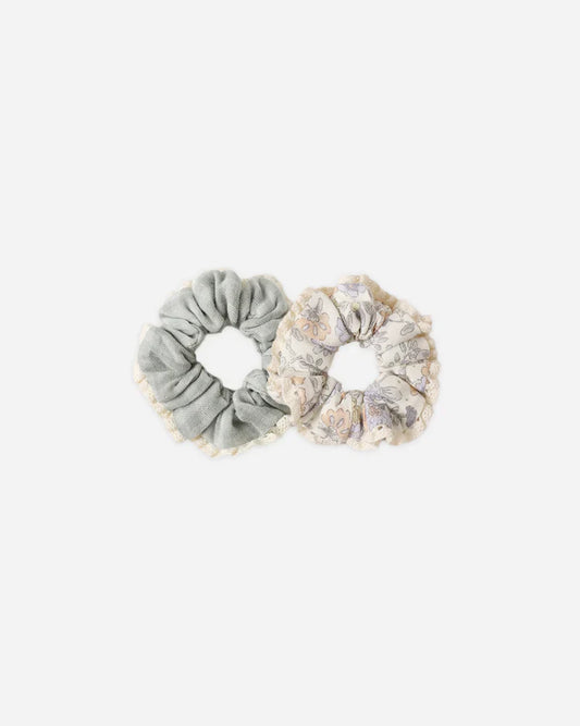 Scrunchie Set | Green Gingham + Bloom | Rylee & Cru