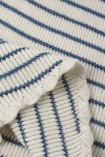 Teen Knit Vest Set | Marine Stripe | Rylee & Cru