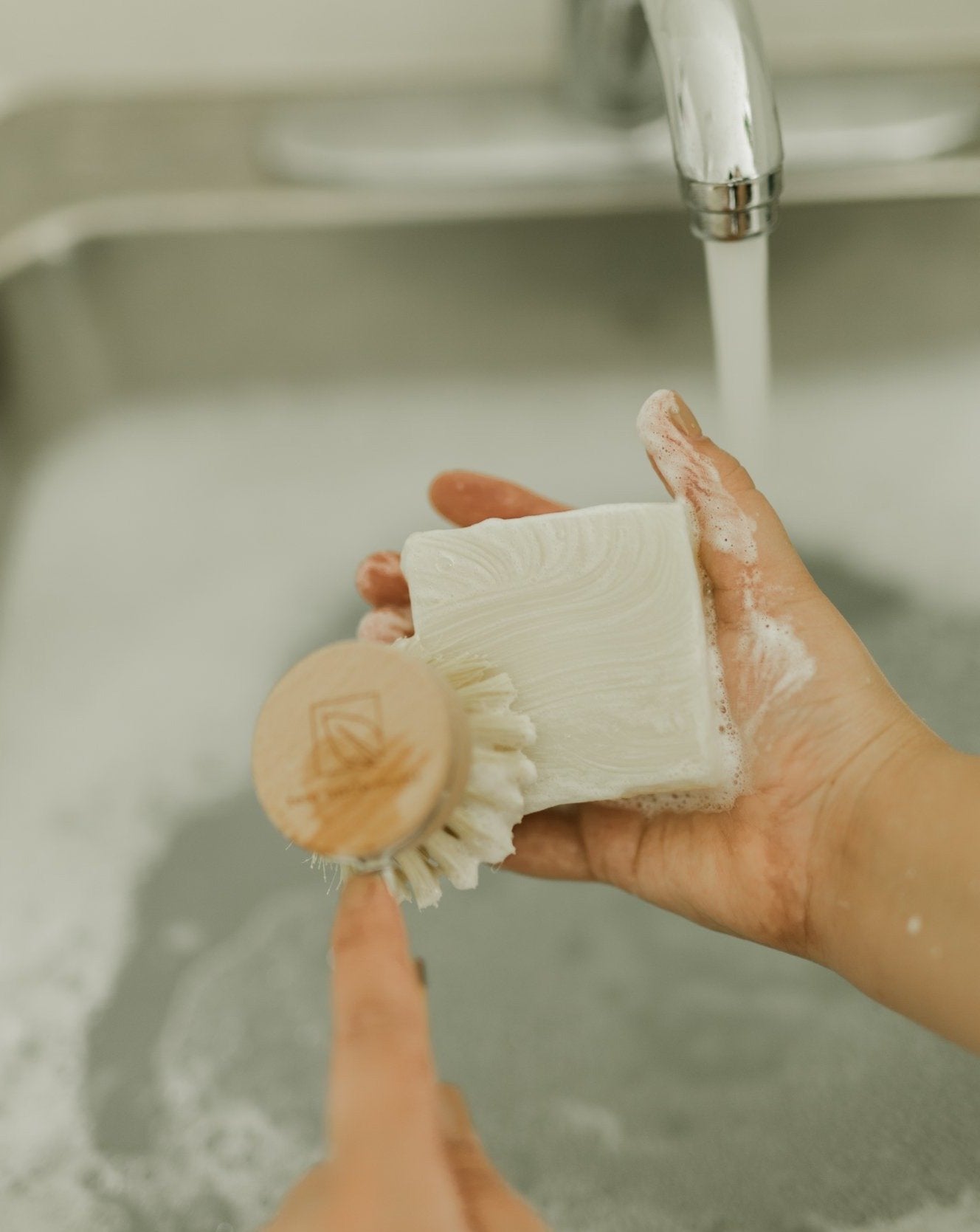 Solid Dish Soap Bar | Bergamot + Lime